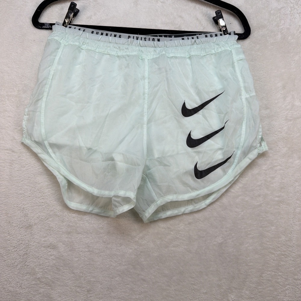Nike Tempo Running Shorts Women Small Green Dri Fit Athletic Gym Lined‎